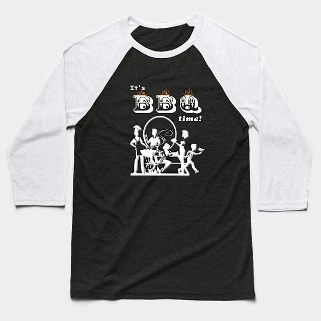 barbecue time Baseball T-Shirt by karinaart